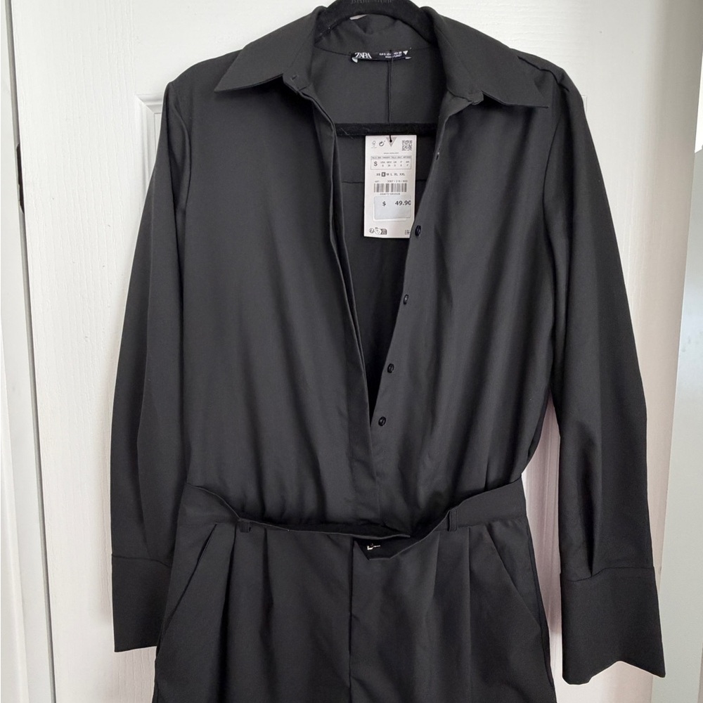 NWT, Black Button Up Zara Romper